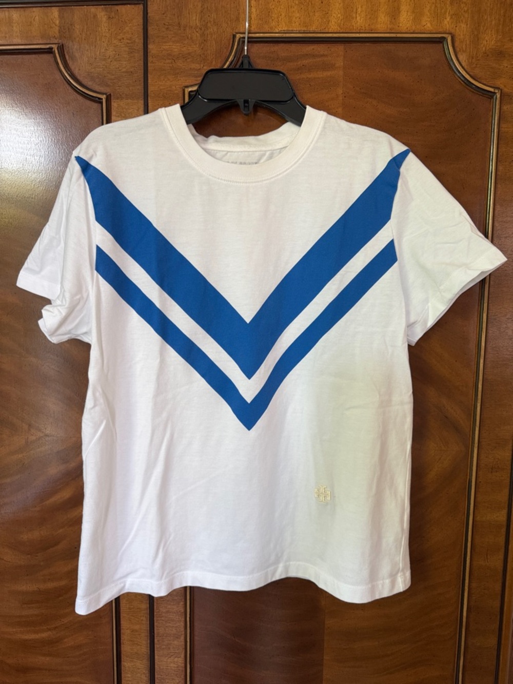 Tory Burch Tory Sport Tempo Chevron Retro Tee Shirt Size Medium